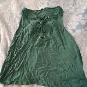 Green tie up top